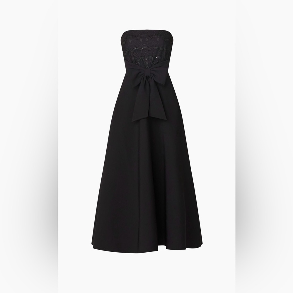 Shoshanna Strapless Black Dress with Bow